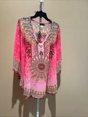 Grace Bright Pink Paisley Medallion Tunic
